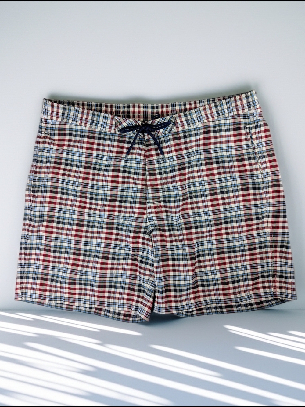 Brooks Brothers 346 Swim Trunks Men's XL Plaid Multicolor Pockets Liner